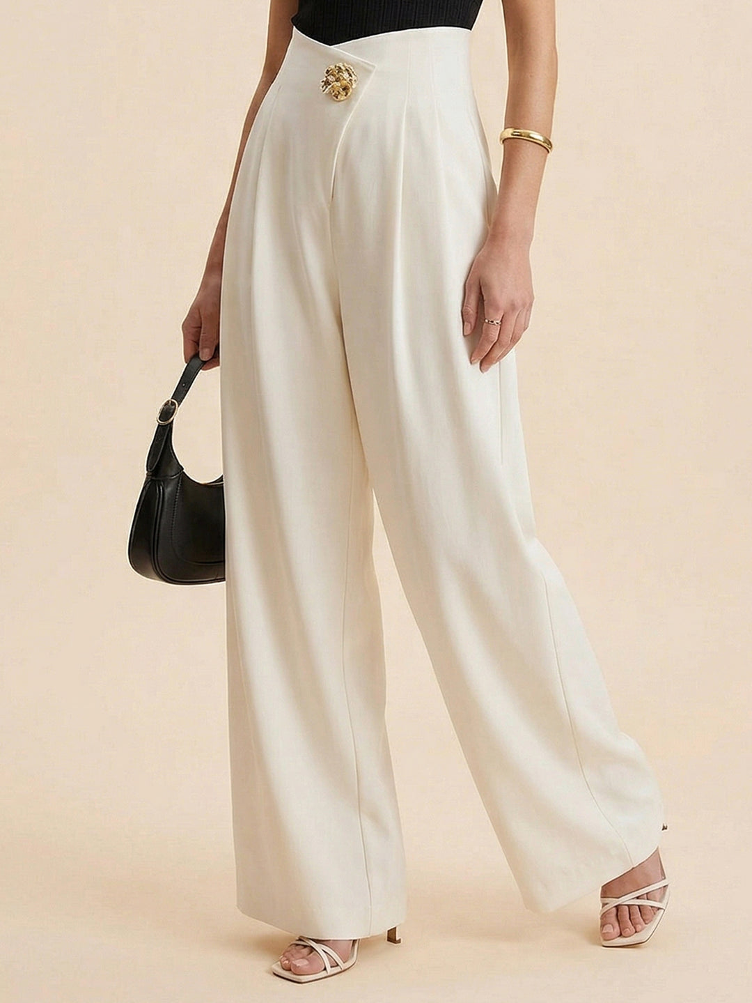 Pantalon SHEIN, alb