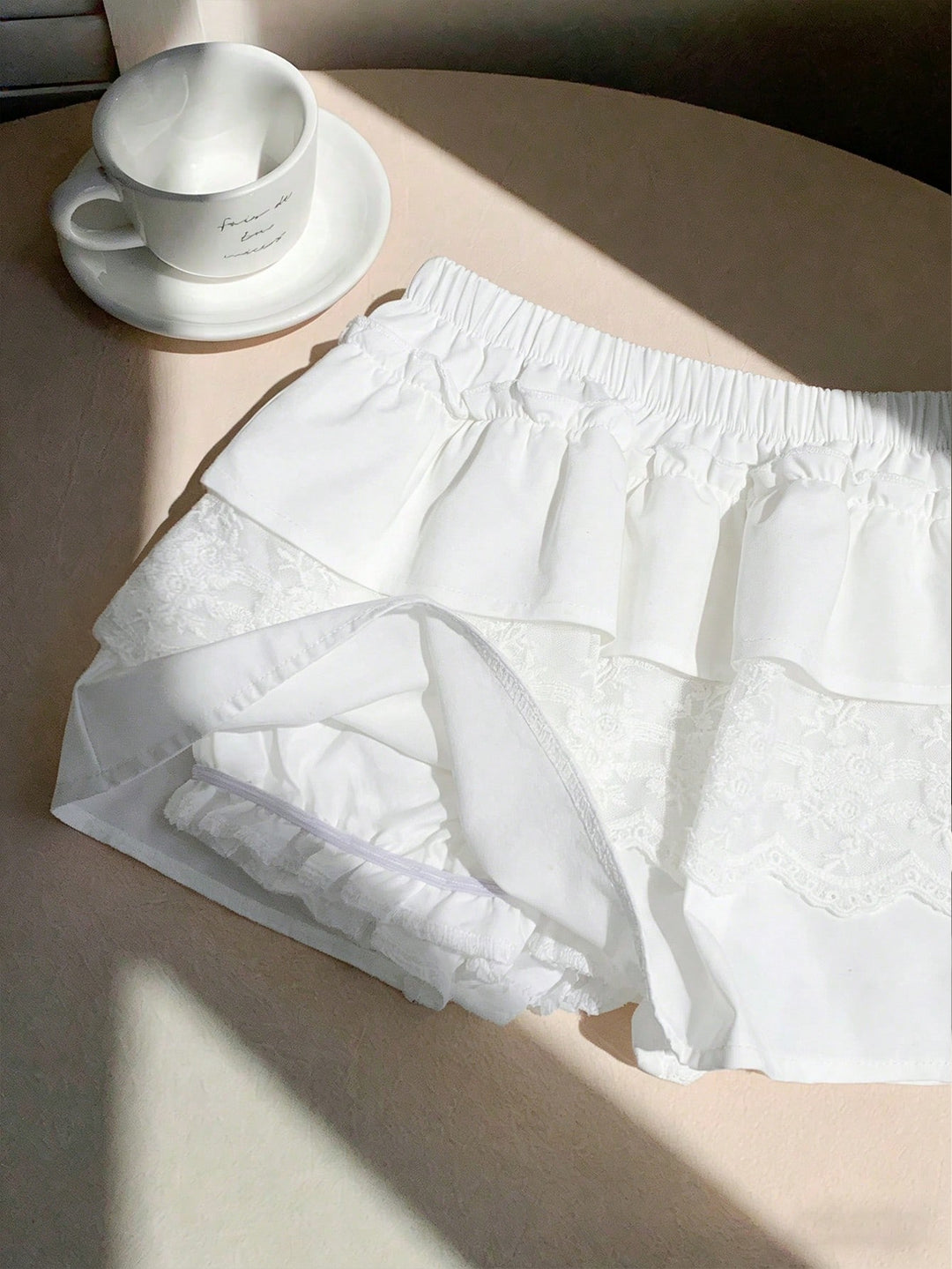 Fustă pantalon SHEIN, alb