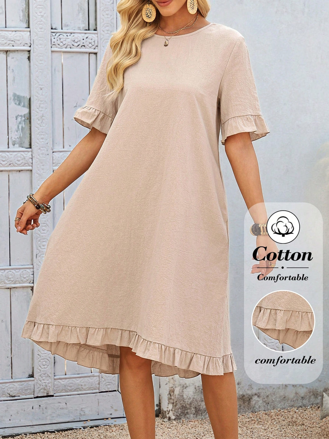 Rochie midi SHEIN, kaki