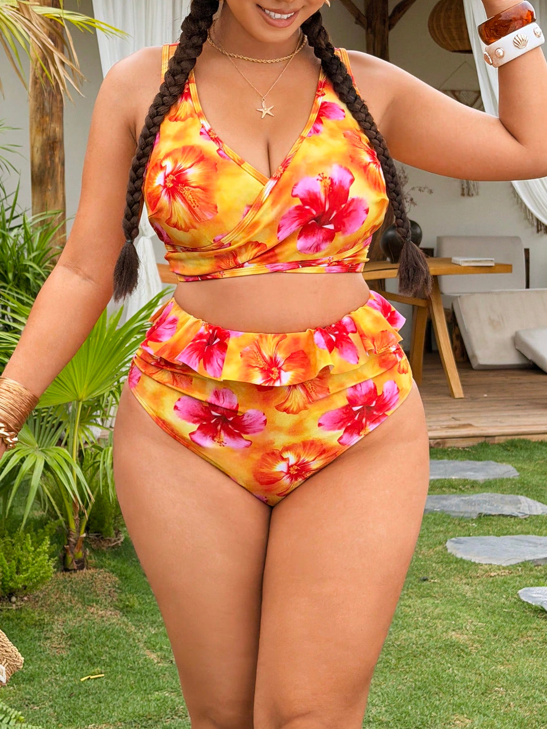 Costum de baie SHEIN, mix culori