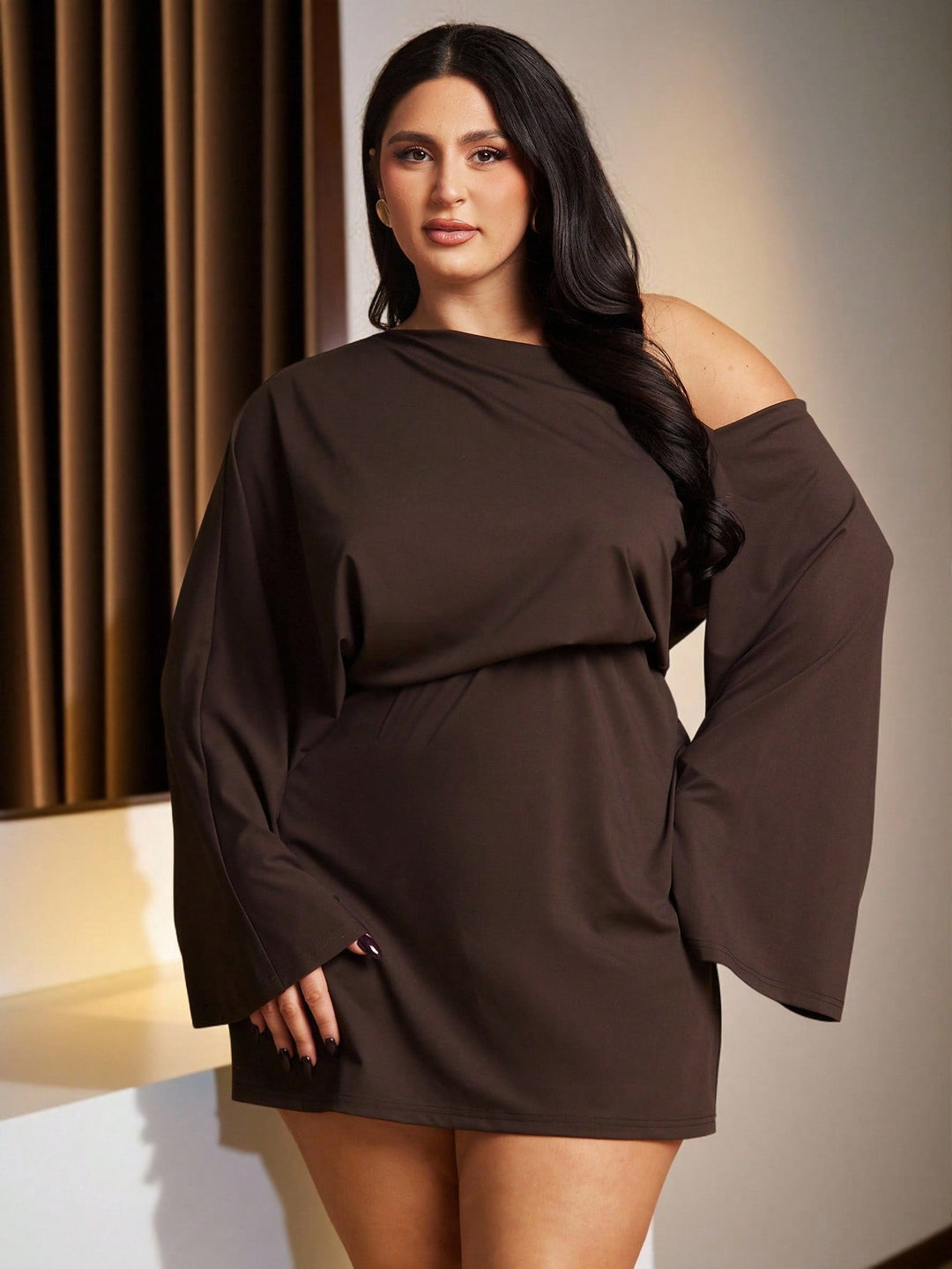 Rochie mini SHEIN, maro
