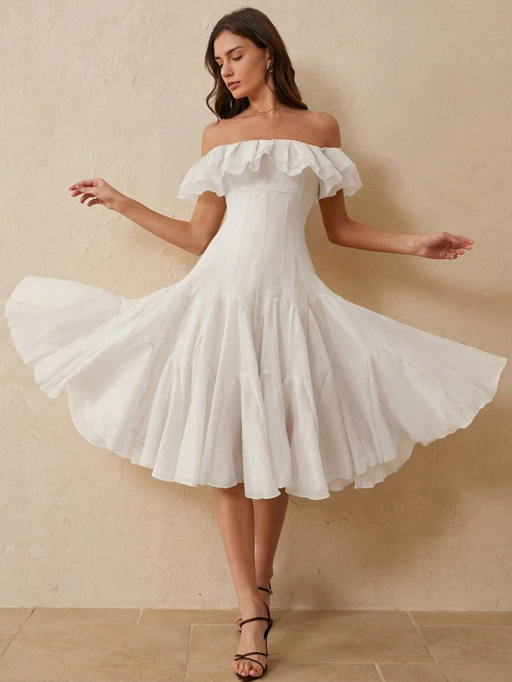 Rochie maxi SHEIN, bej