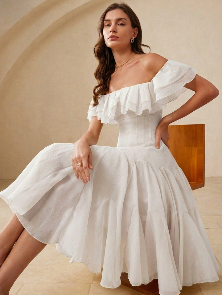 Rochie maxi SHEIN, bej