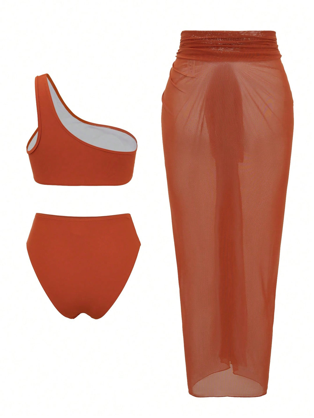 Set bikini SHEIN, portocaliu