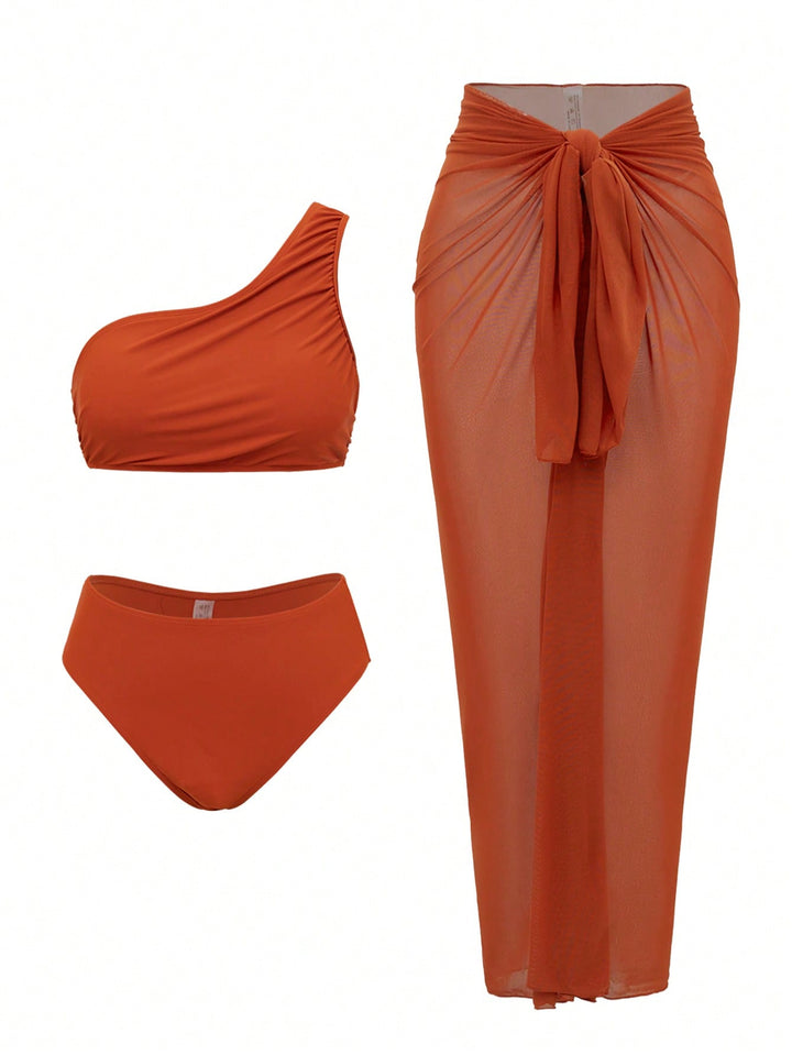 Set bikini SHEIN, portocaliu
