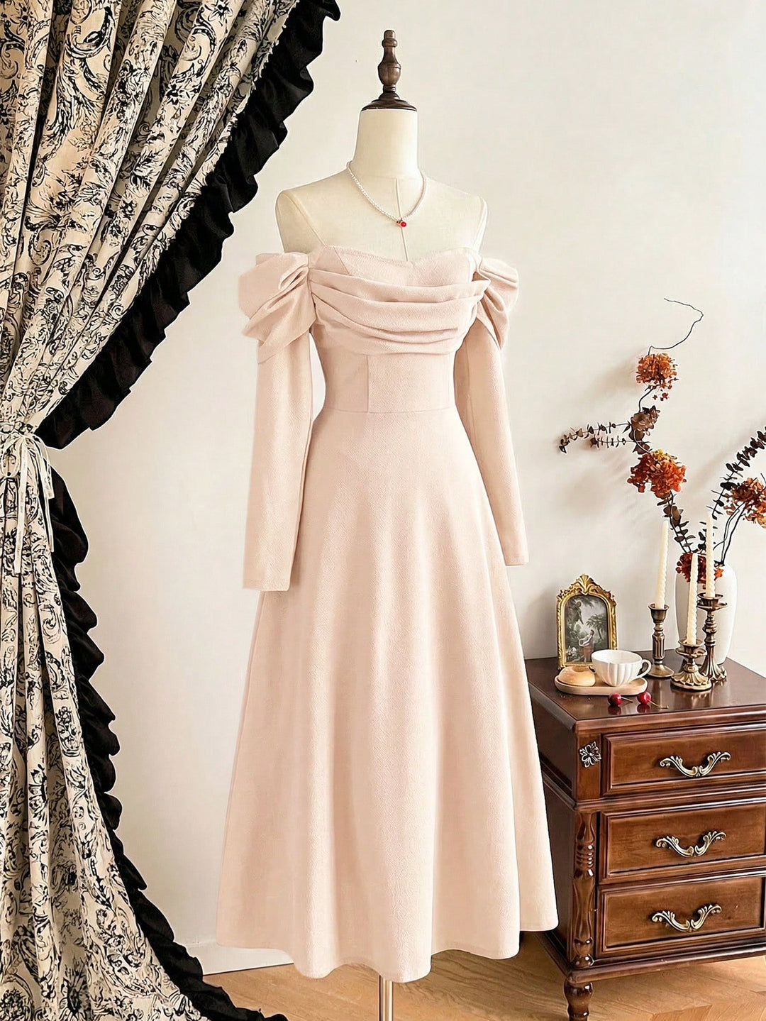 Rochie maxi SHEIN, bej
