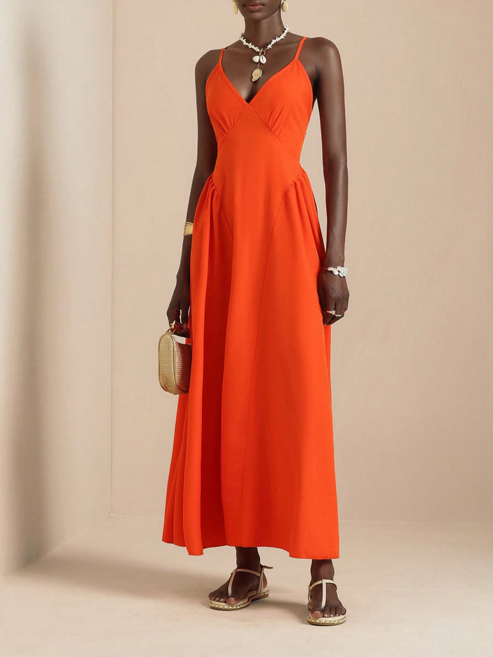 Rochie maxi SHEIN, portocaliu