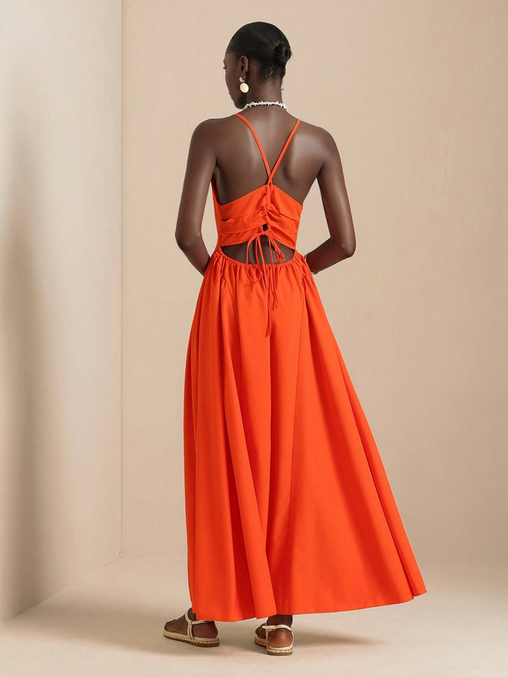 Rochie maxi SHEIN, portocaliu