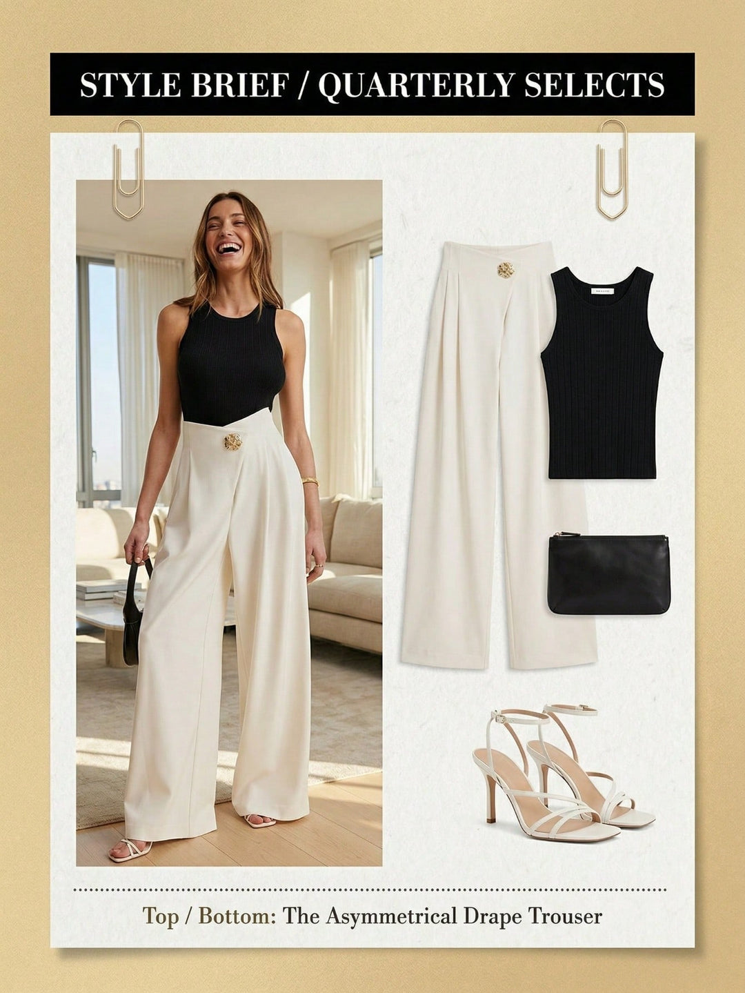 Pantalon SHEIN, alb