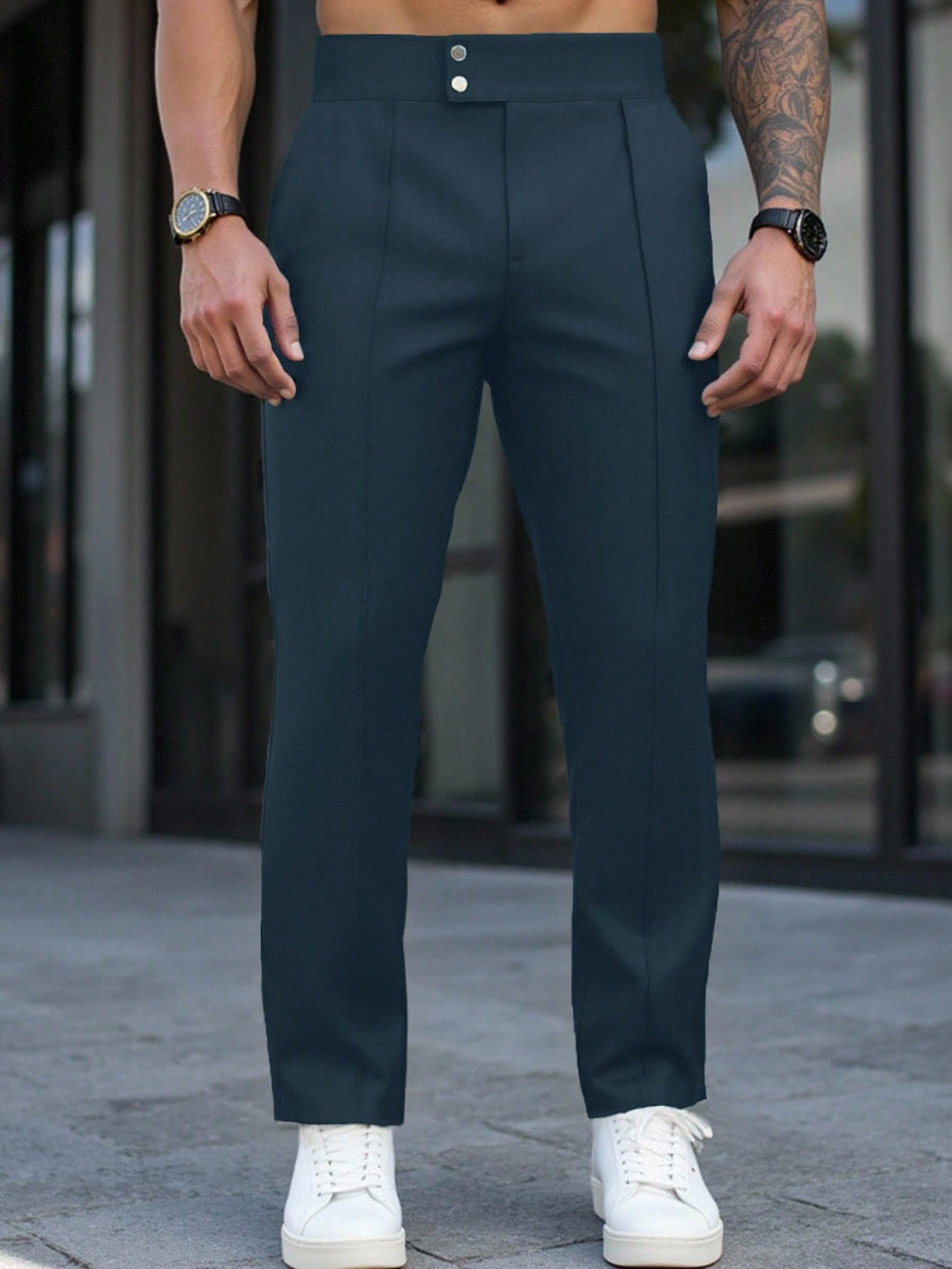 Pantaloni SHEIN, albastru