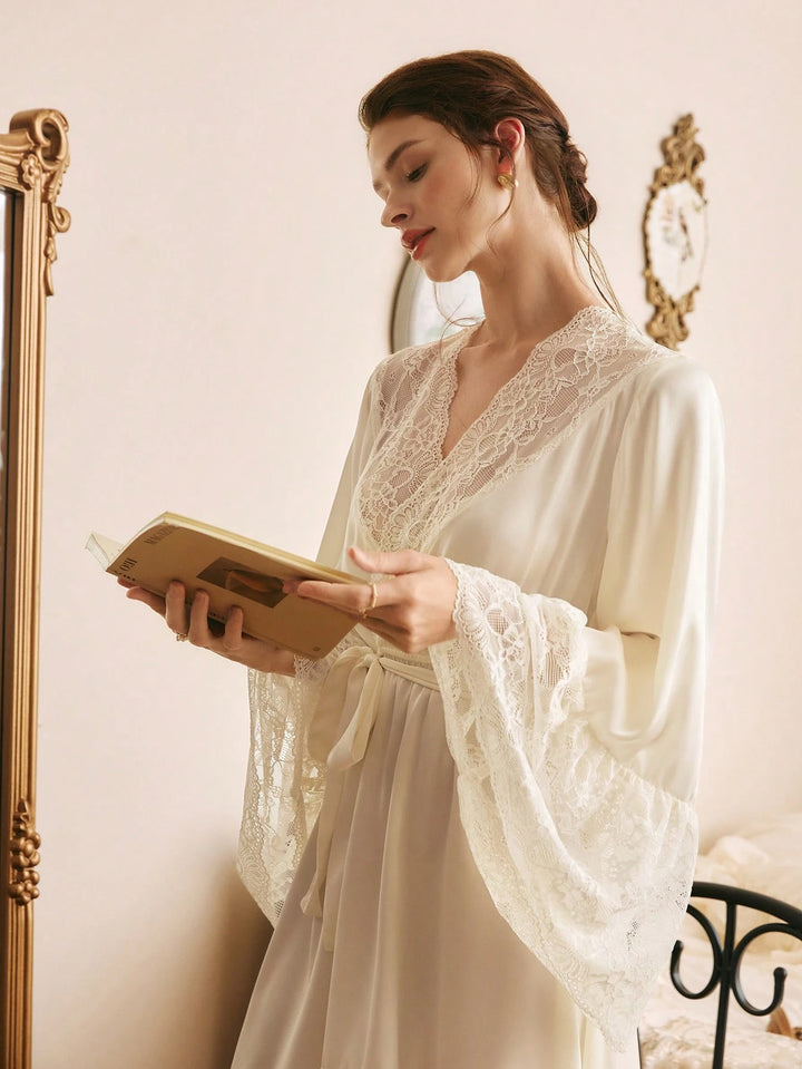 Rochie de noapte SHEIN, crem