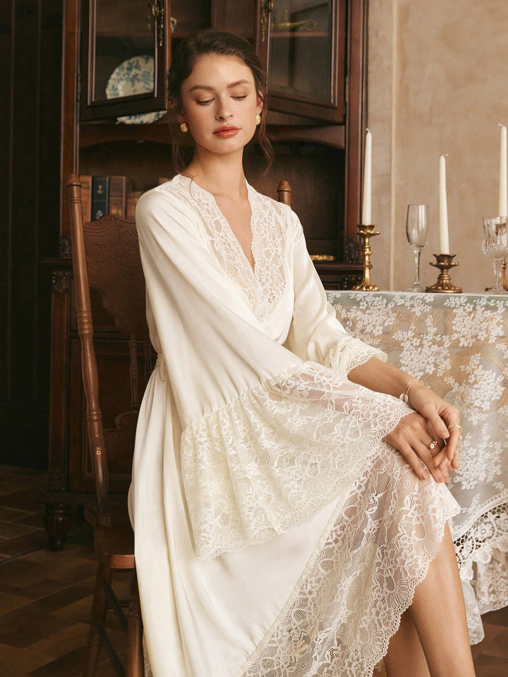 Rochie de noapte SHEIN, crem