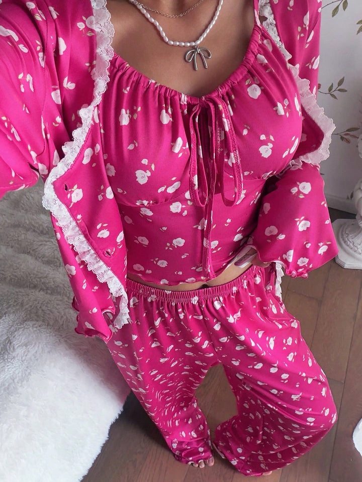 Compleu pijamale SHEIN, roz