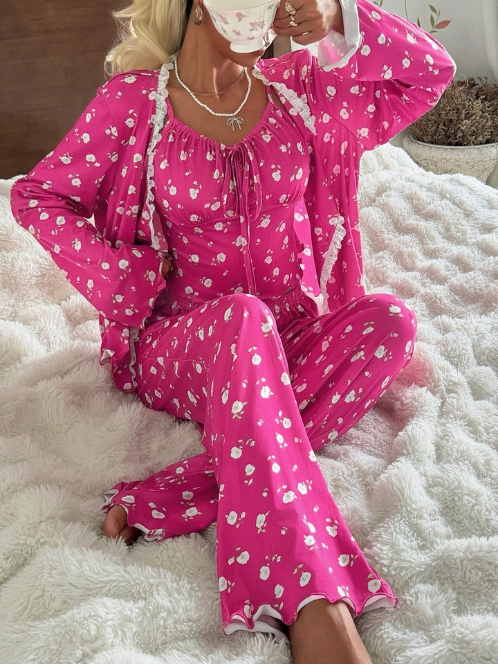 Compleu pijamale SHEIN, roz