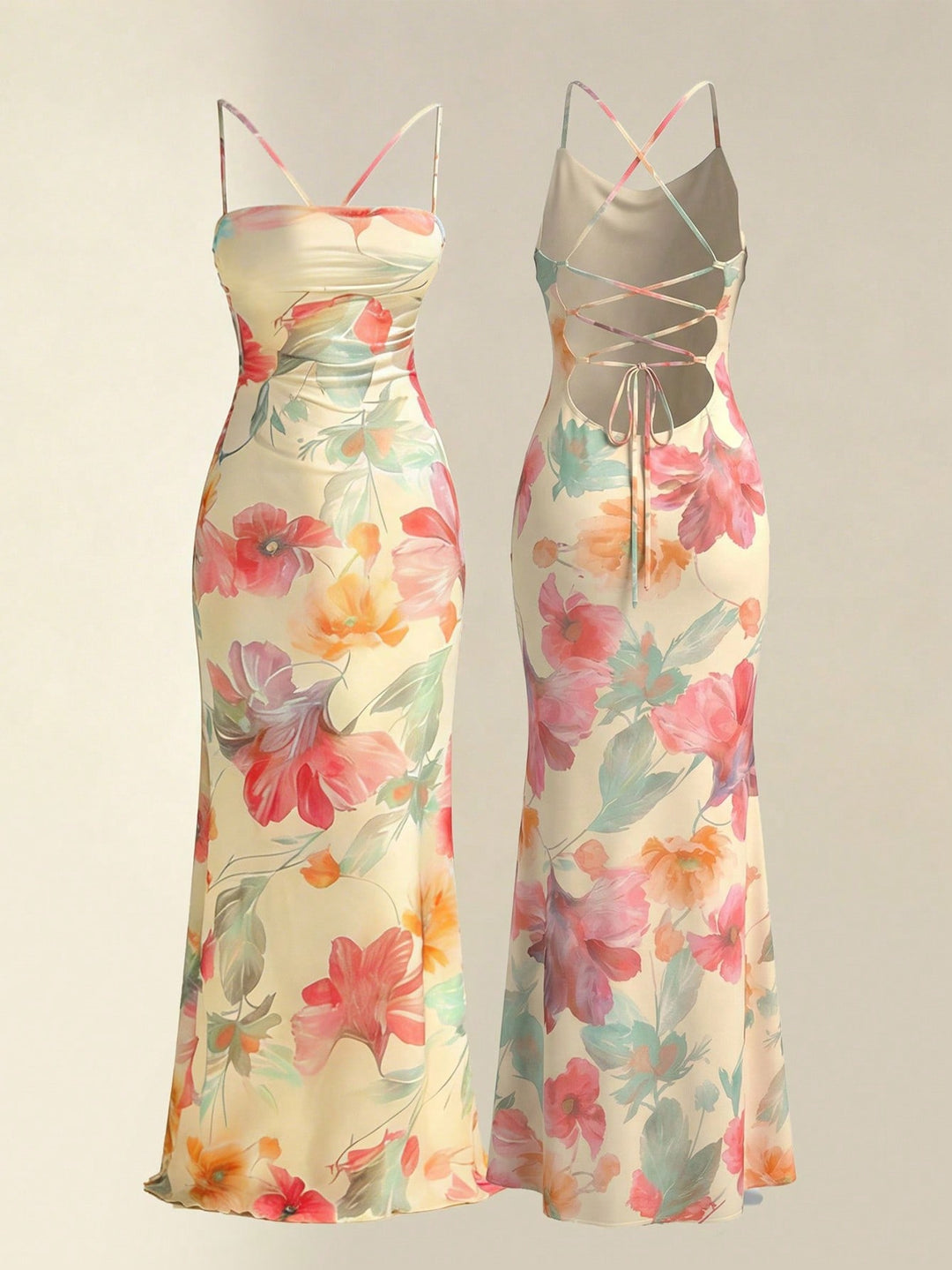 Rochie maxi SHEIN, mix culori