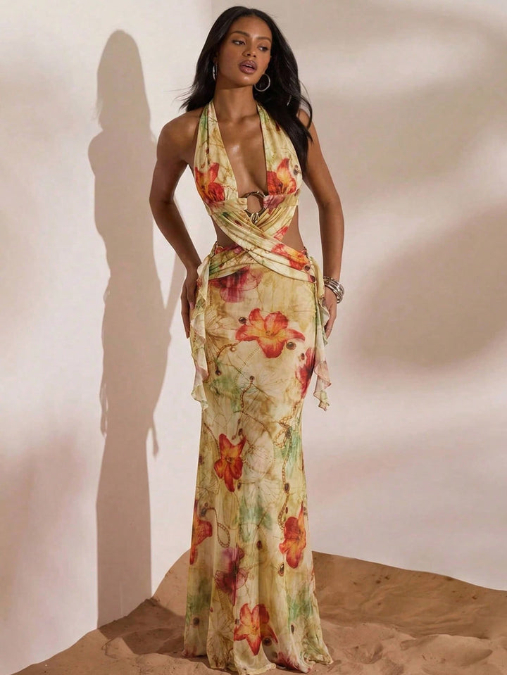Rochie maxi SHEIN, verde