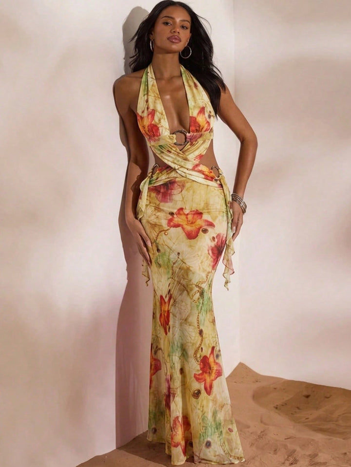 Rochie maxi SHEIN, verde