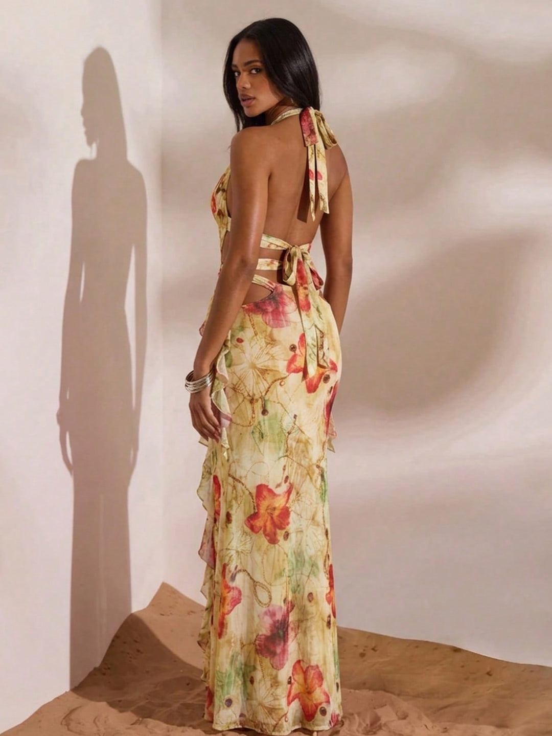 Rochie maxi SHEIN, verde