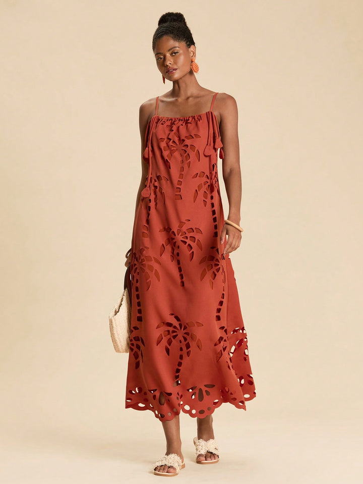 Rochie maxi SHEIN, maro