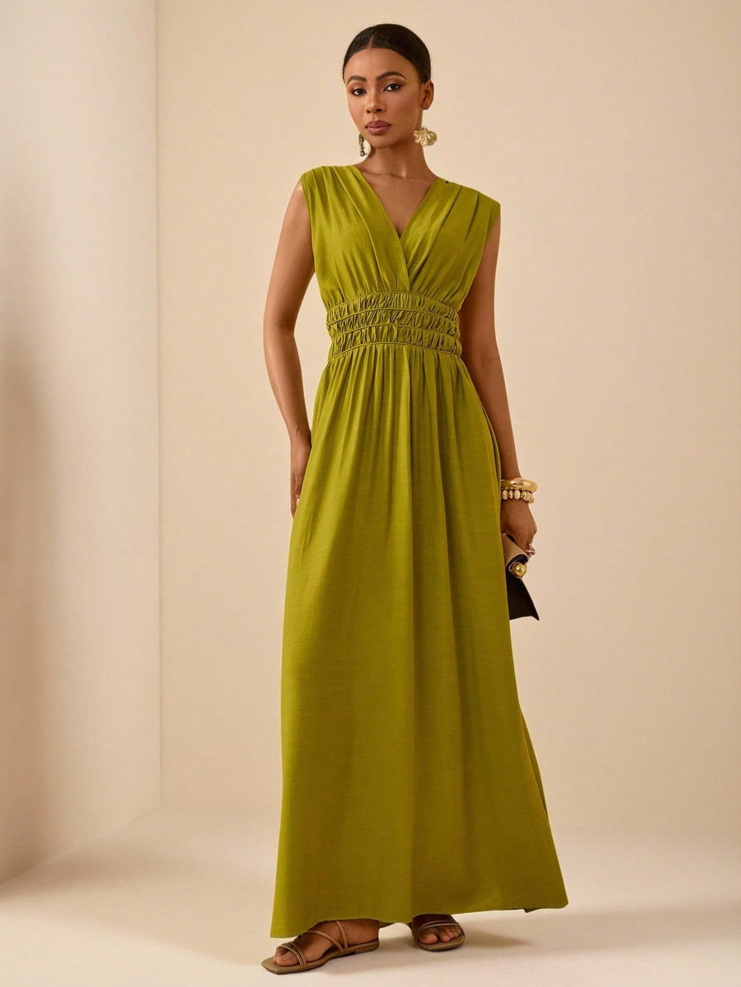 Rochie maxi SHEIN, verde