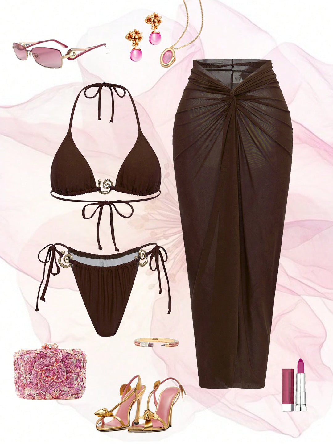 Set bikini SHEIN, maro