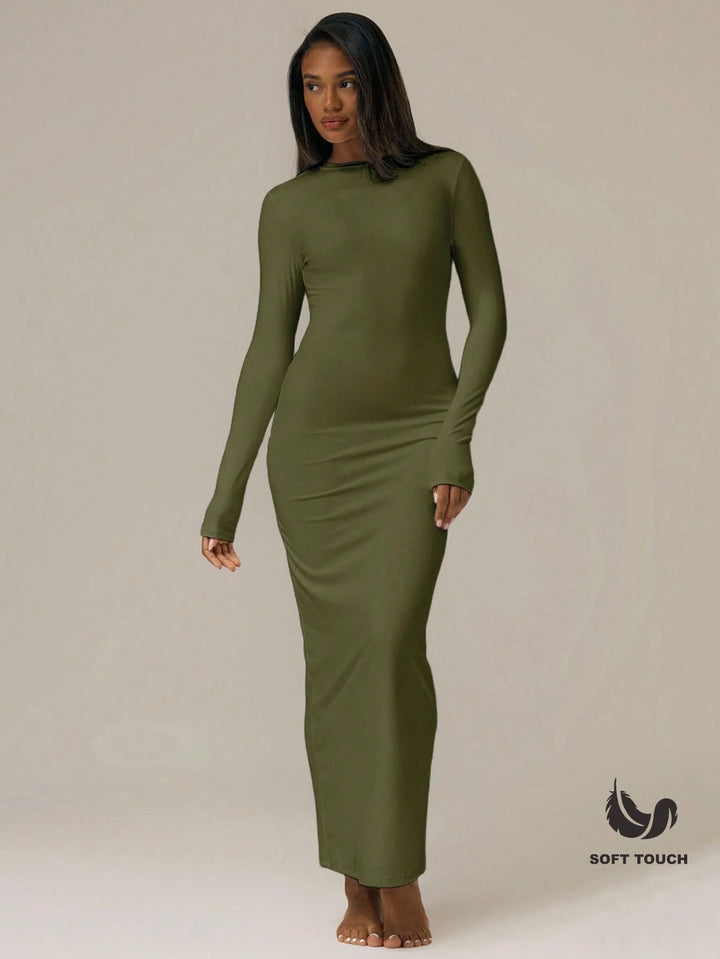 Rochie maxi SHEIN, kaki