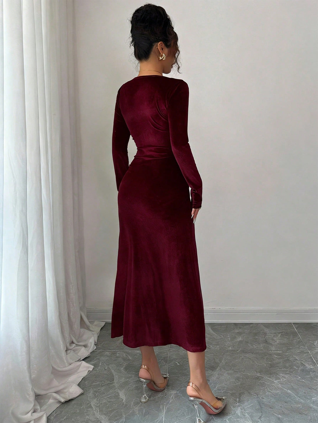 SHEIN maxi ruha, piros