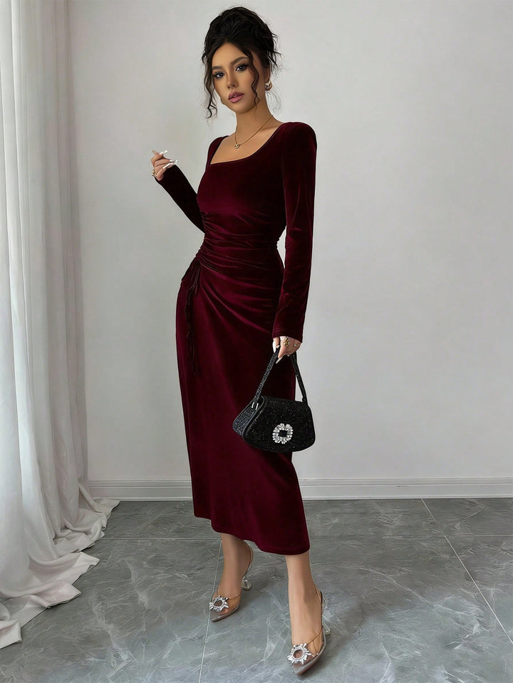 SHEIN maxi ruha, piros