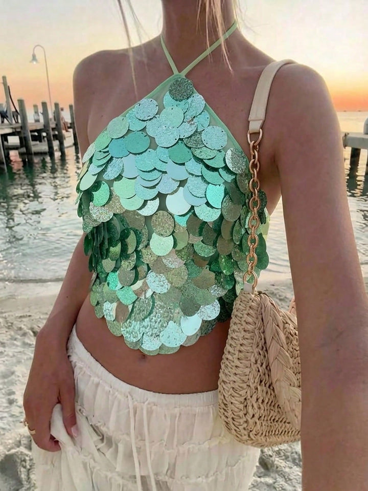 Top SHEIN, verde
