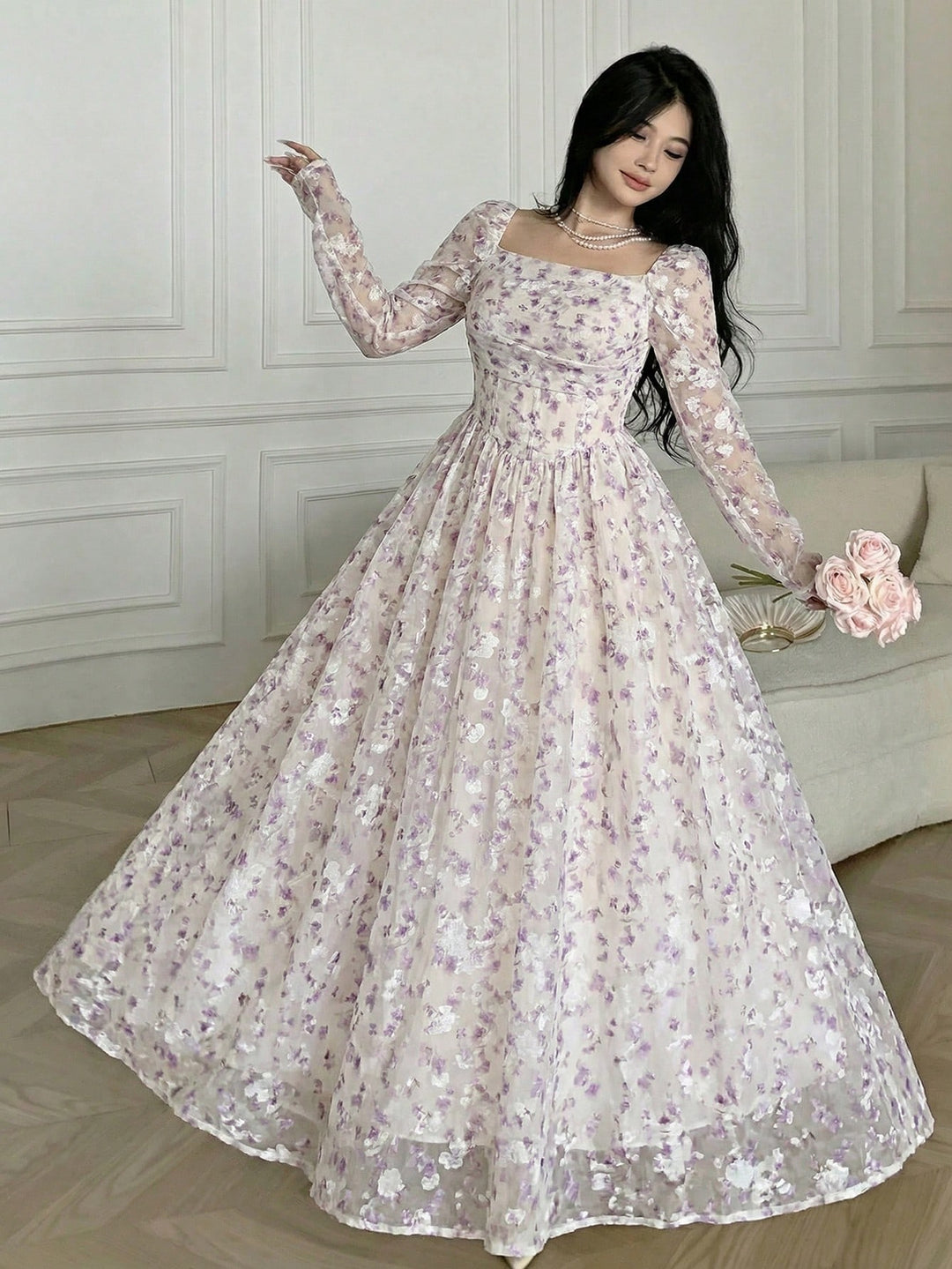 Rochie maxi SHEIN, mix culori