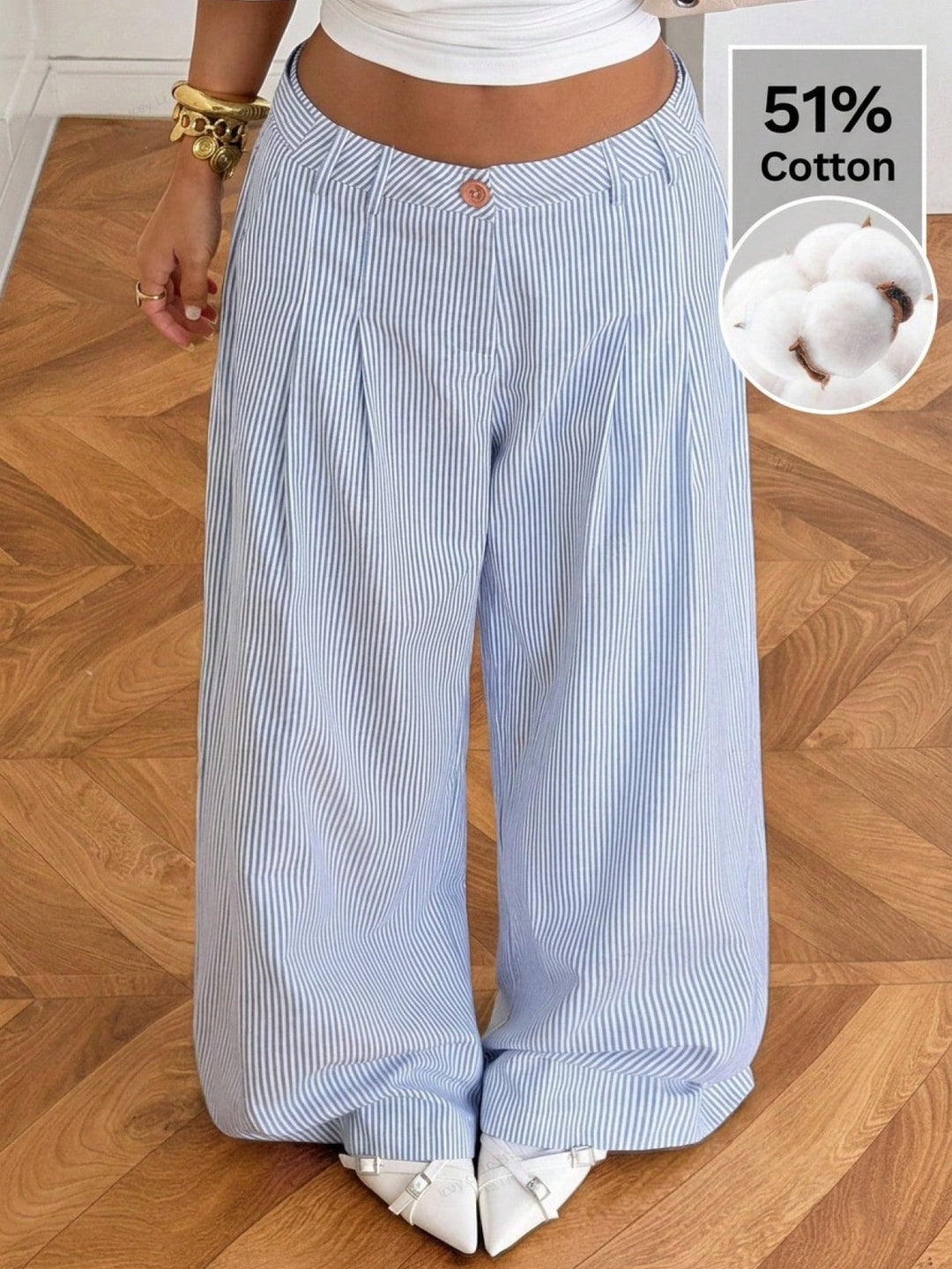 Pantaloni SHEIN, albastru