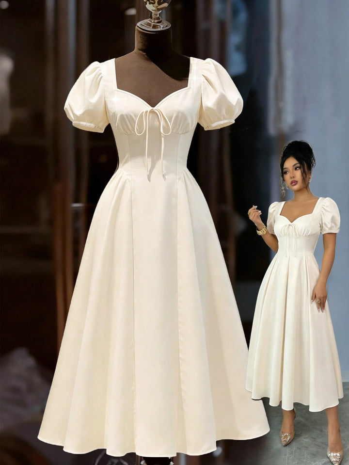 Rochie maxi SHEIN, crem