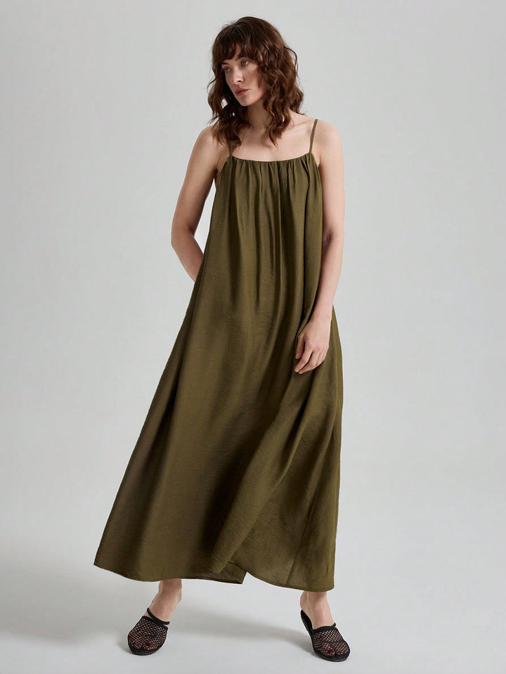 Rochie maxi SHEIN, kaki