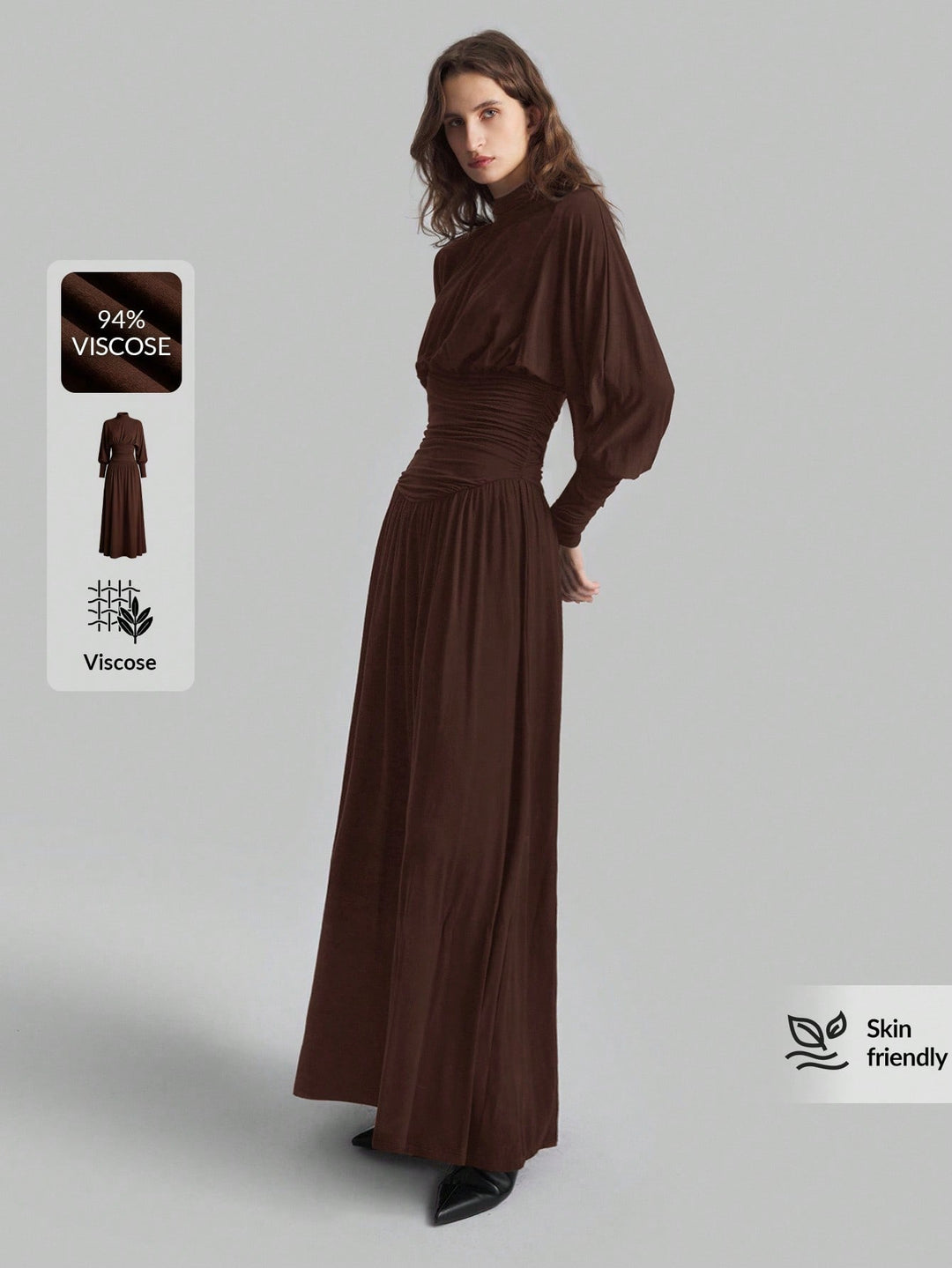Rochie maxi SHEIN, maro