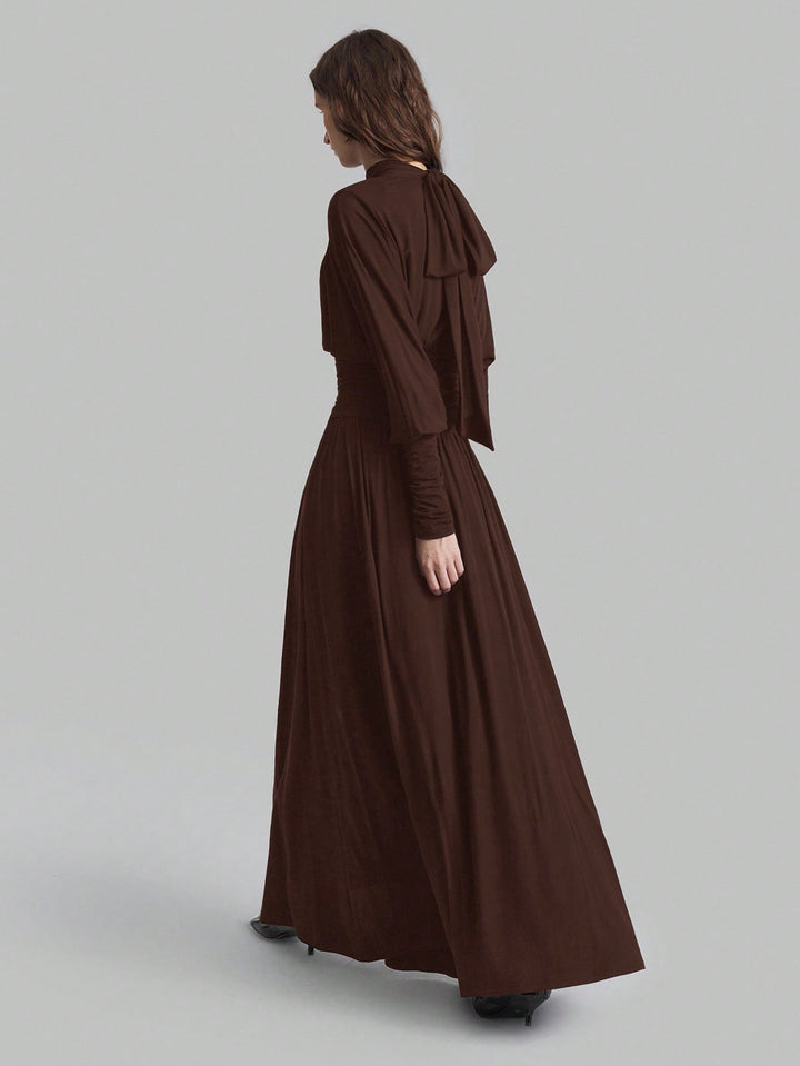 Rochie maxi SHEIN, maro