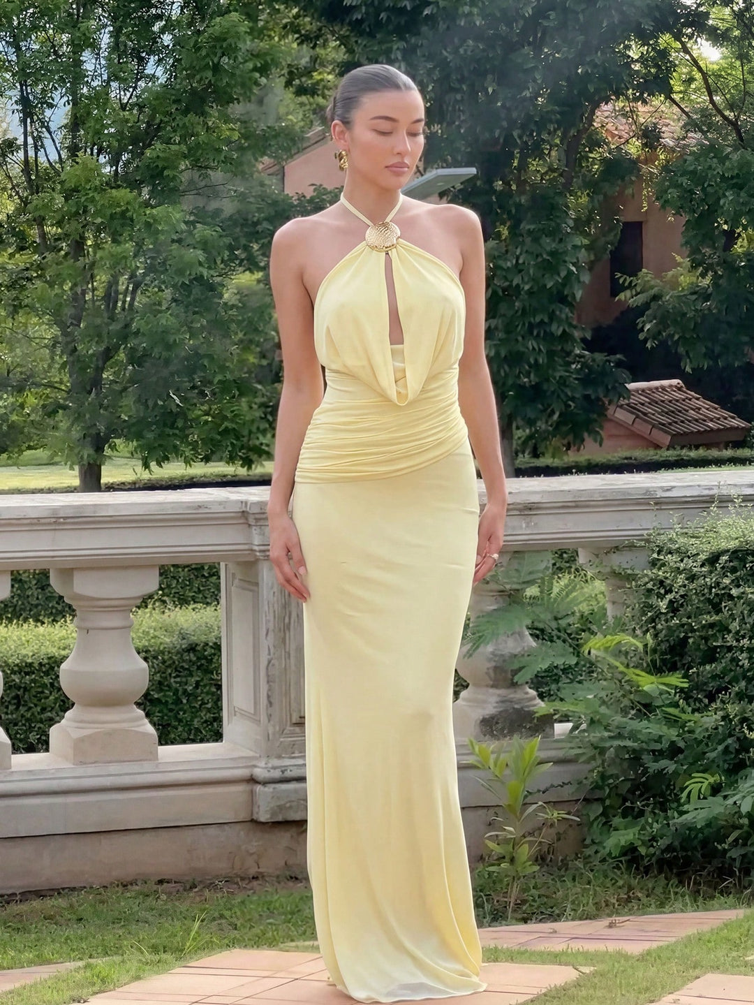 Rochie maxi SHEIN, galben