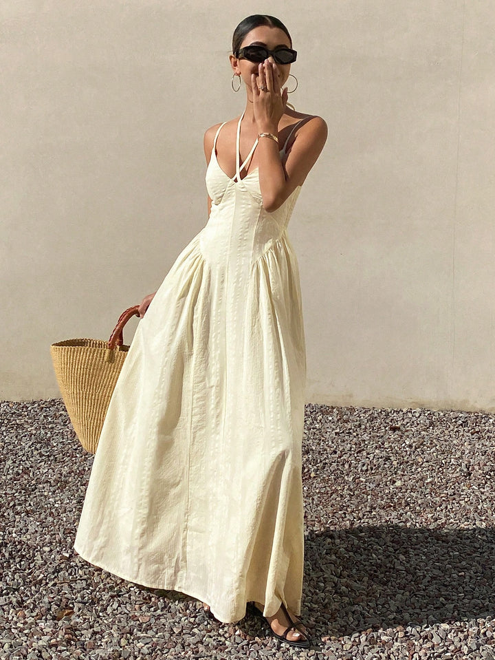 Rochie midi SHEIN, bej