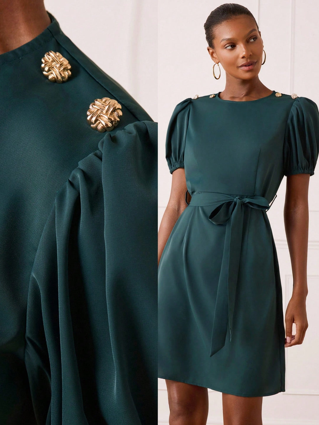 Rochie scurtă SHEIN, verde
