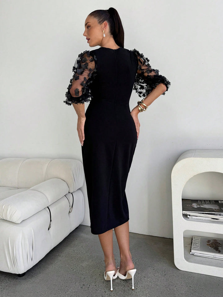 Rochie midi SHEIN, negru