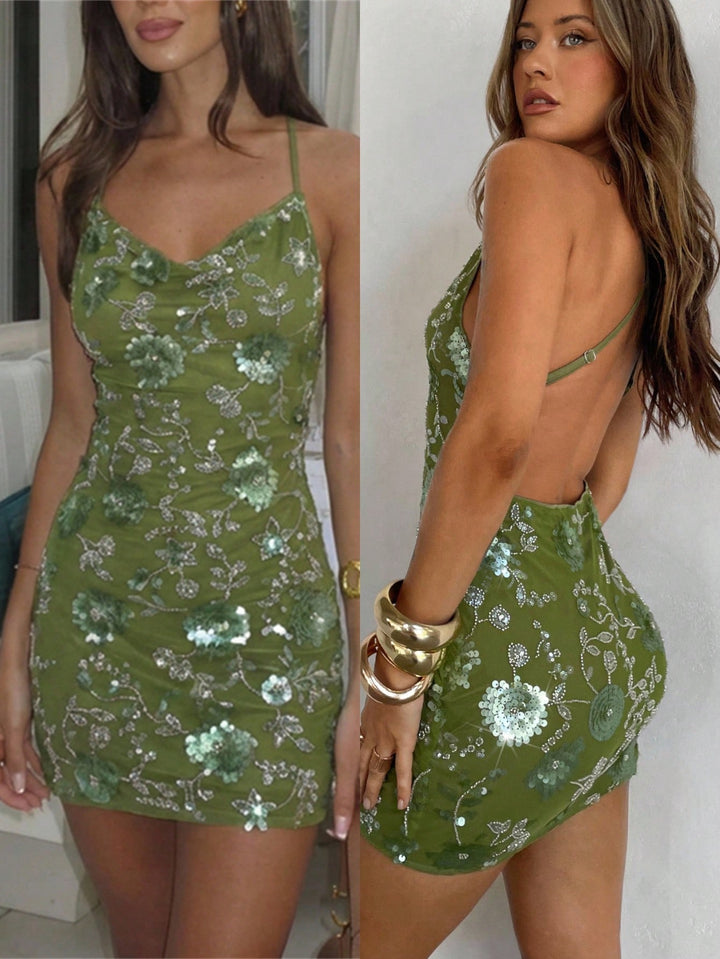 Rochie scurtă SHEIN, verde