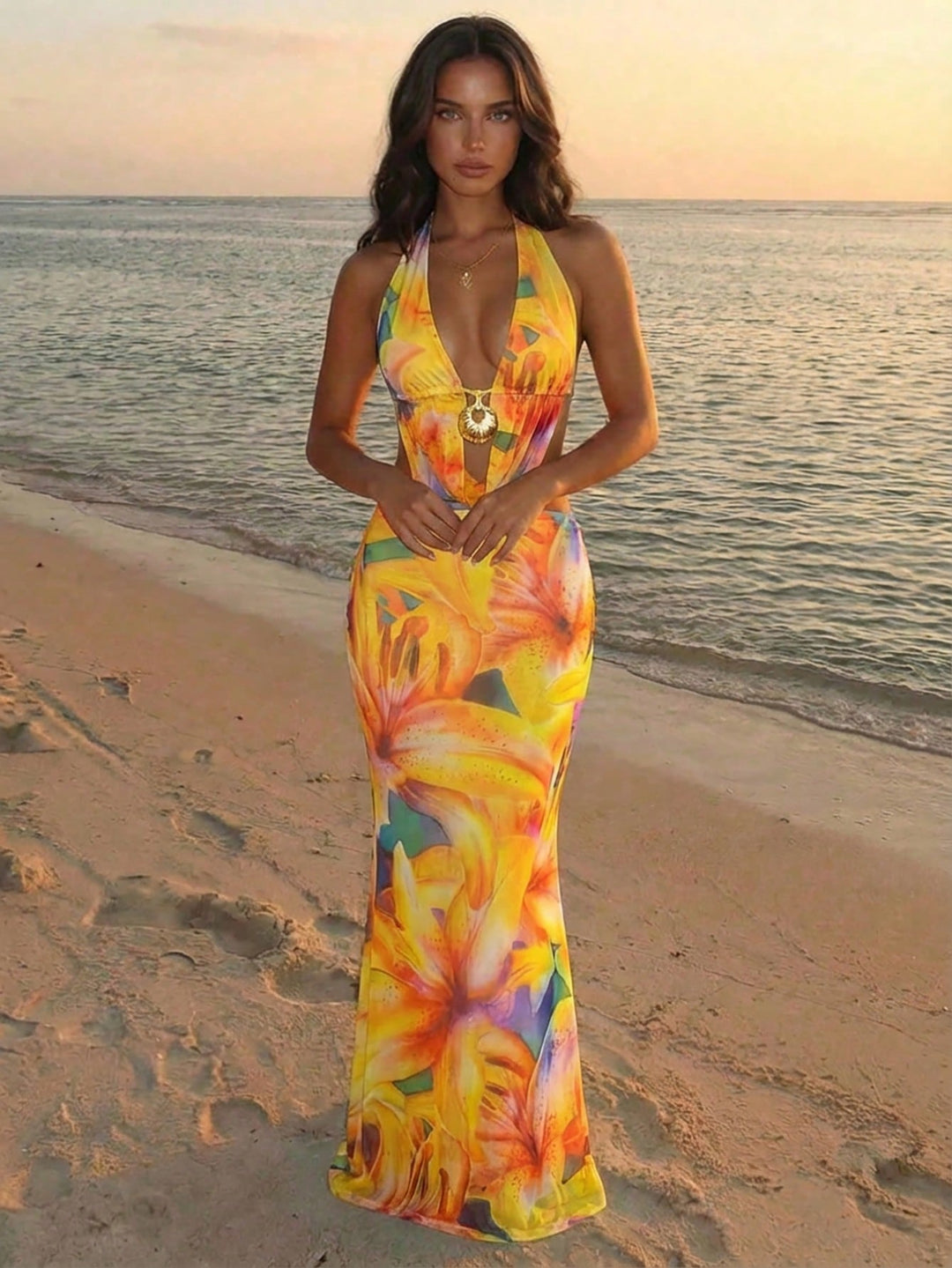 Rochie maxi SHEIN, alb