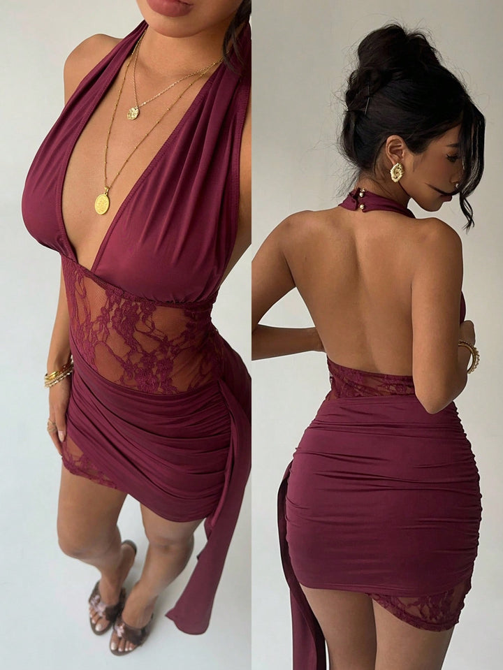 Rochie mini SHEIN, vișiniu