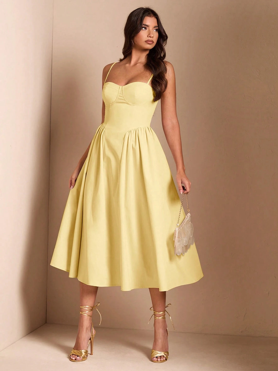 Rochie maxi SHEIN, galben