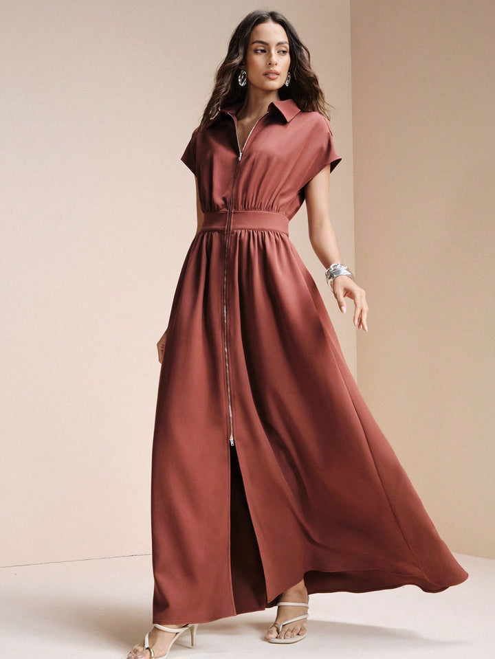 Rochie maxi SHEIN, maro