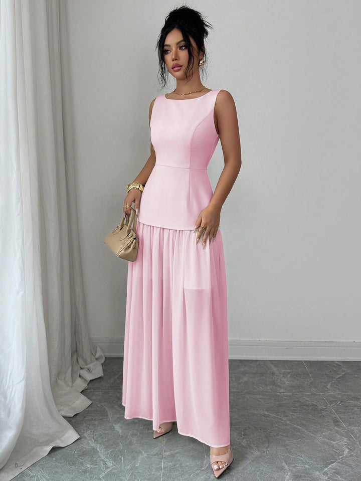 Rochie maxi SHEIN, roz