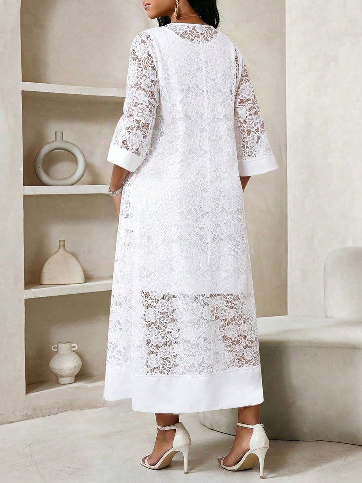 Rochie maxi SHEIN, alb