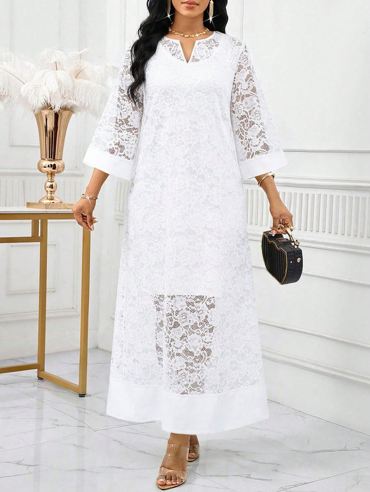 Rochie maxi SHEIN, alb