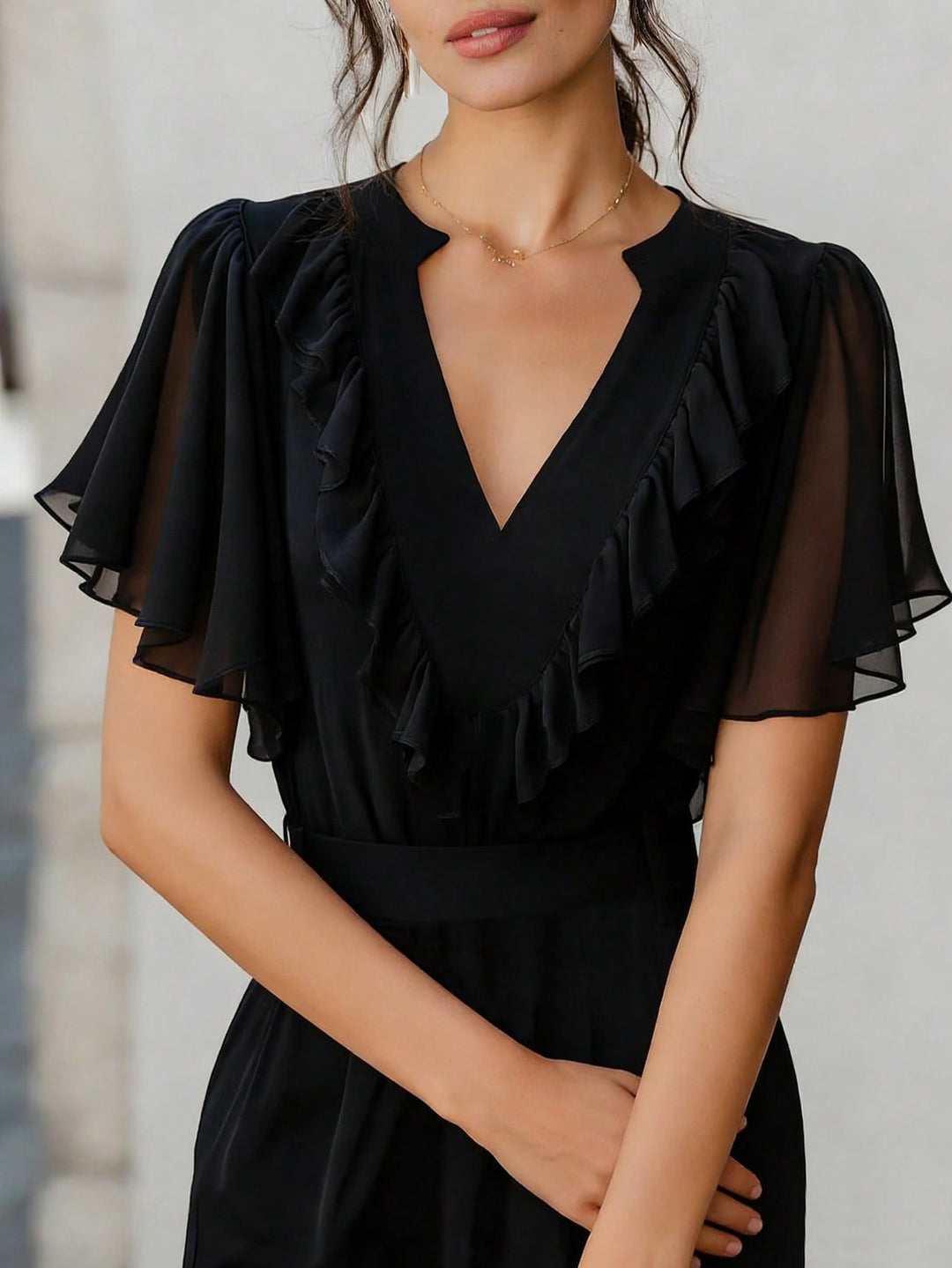 Cămașă tip bluza SHEIN, negru