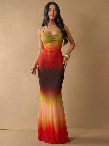 Rochie maxi SHEIN, mix culori