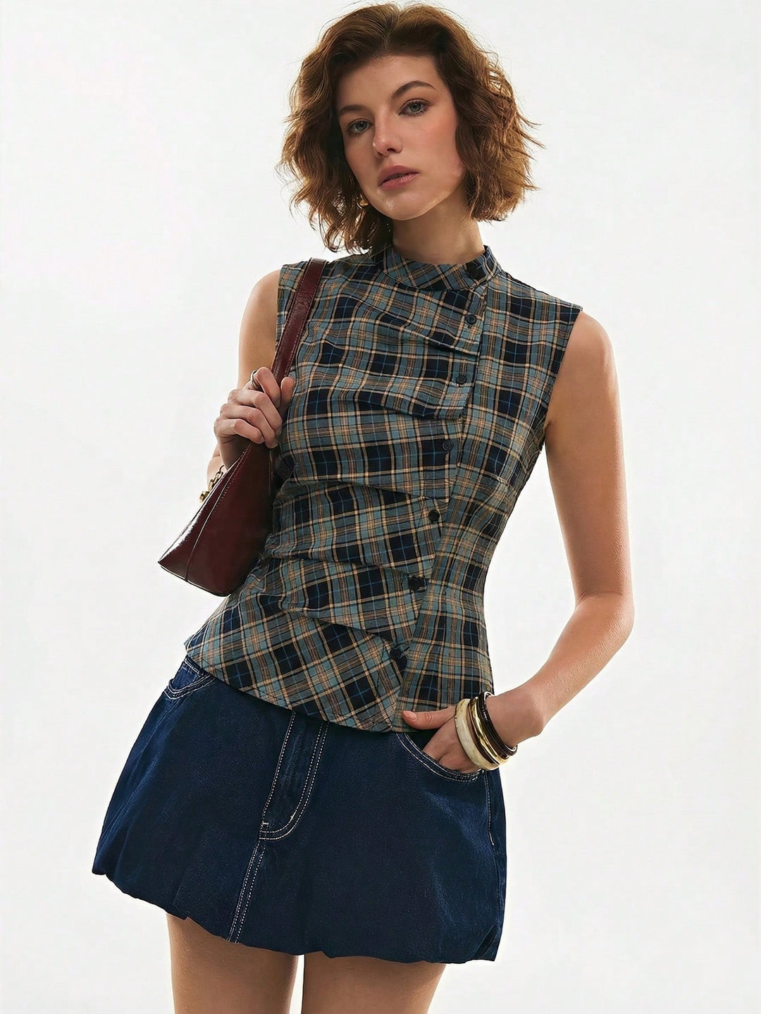 Top SHEIN, turcoaz
